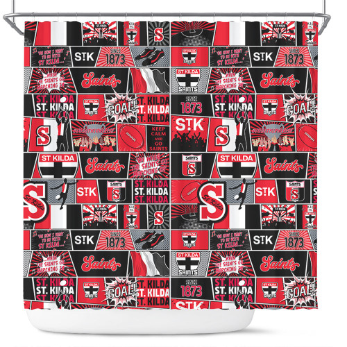 St Kilda Shower Curtain Legacy Of The Pride Comic Style