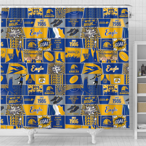 West Coast Eagles Shower Curtain Legacy Of The Pride Comic Style