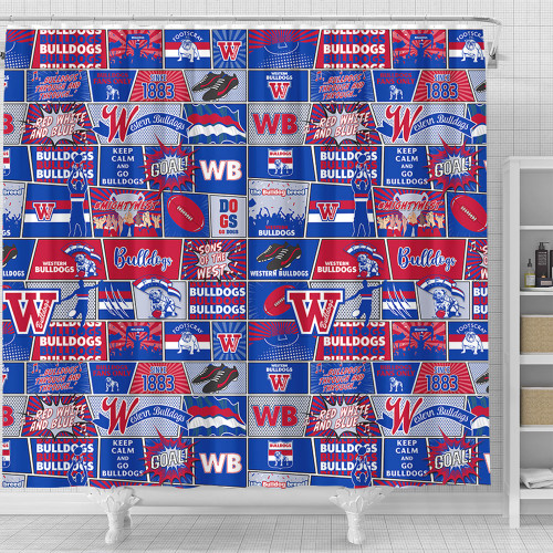 Western Bulldogs Shower Curtain Legacy Of The Pride Comic Style