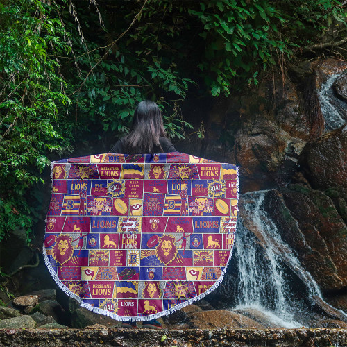 Brisbane Lions Beach Blanket Legacy Of The Pride Comic Style Brisbane Lions Beach Blanket Legacy Of The Pride Comic Style