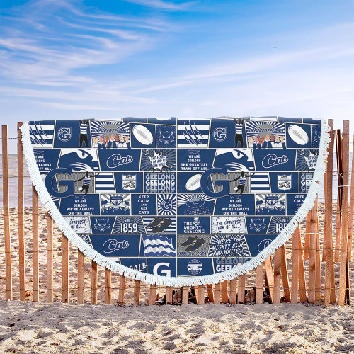 Geelong Cats Beach Blanket Legacy Of The Pride Comic Style Geelong Cats Beach Blanket Legacy Of The Pride Comic Style