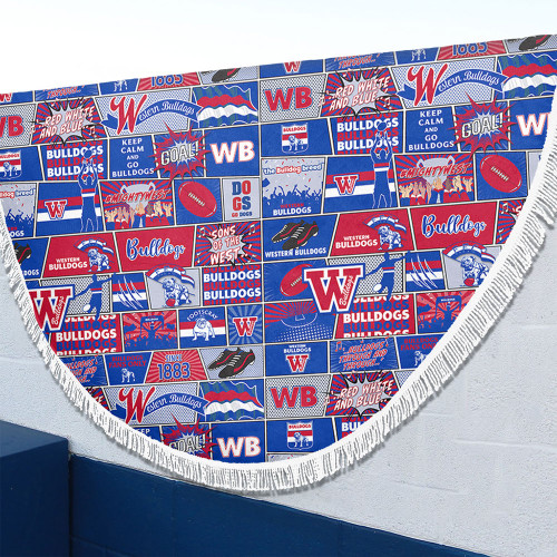 Western Bulldogs Beach Blanket Legacy Of The Pride Comic Style Western Bulldogs Beach Blanket Legacy Of The Pride Comic Style