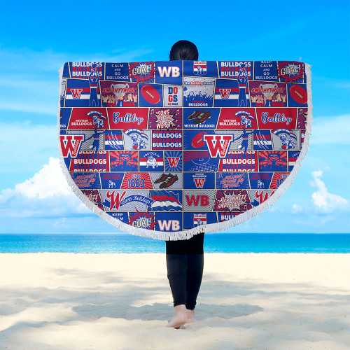 Western Bulldogs Beach Blanket Legacy Of The Pride Comic Style Western Bulldogs Beach Blanket Legacy Of The Pride Comic Style
