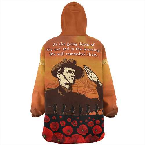 Australia Snug Hoodie Anzac Day Soldiers Salute To Remember Of Our Heroes