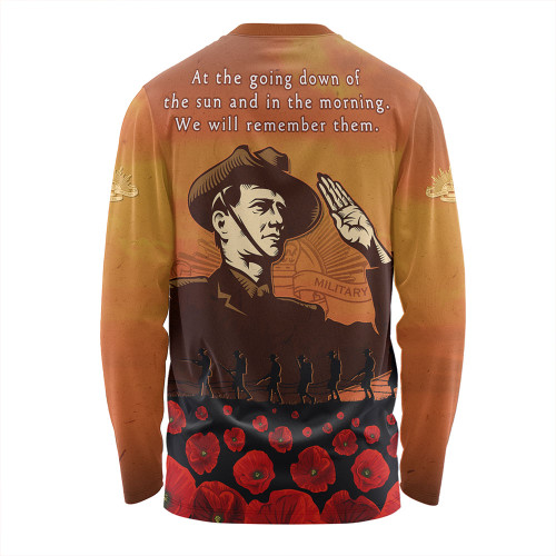 Australia Long Sleeve T-shirt Anzac Day Soldiers Salute To Remember Of Our Heroes Australia Long Sleeve T-shirt Anzac Day Soldiers Salute To Remember Of Our Heroes