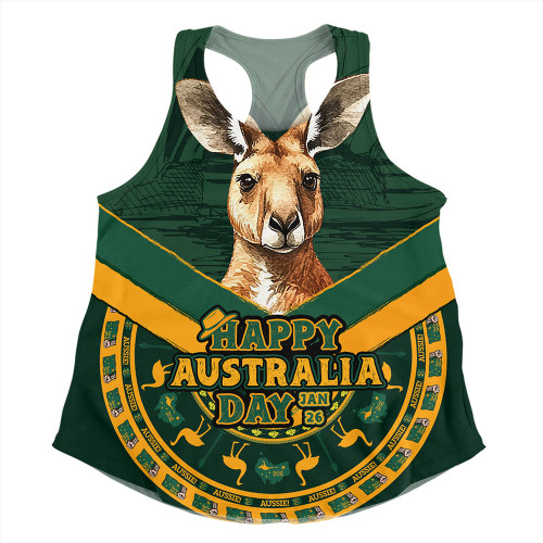 Australia Women Racerback Singlet Kangaroo Pride Australia Day Australia Women Racerback Singlet Kangaroo Pride Australia Day