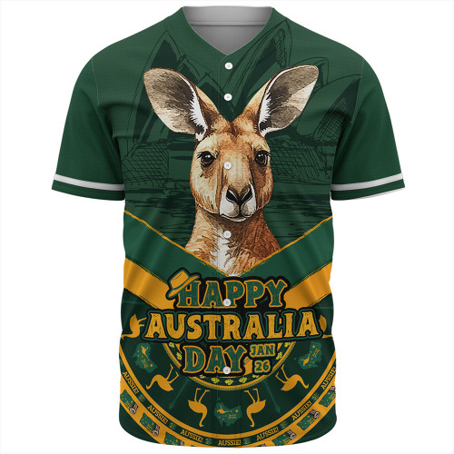 Australia Baseball Shirt Kangaroo Pride Australia Day