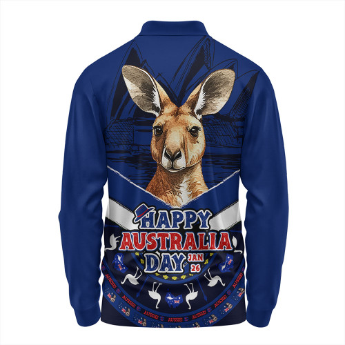 Australia Long Sleeve Polo Shirt Kangaroo Pride Australia Day Australia Long Sleeve Polo Shirt Kangaroo Pride Australia Day