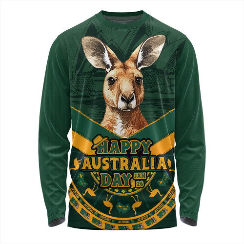 Australia Long Sleeve T-shirt Kangaroo Pride Australia Day Australia Long Sleeve T-shirt Kangaroo Pride Australia Day