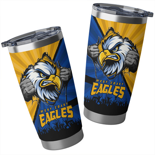 West Coast Eagles Tumbler Breaking Through Fan Design West Coast Eagles Tumbler Breaking Through Fan Design