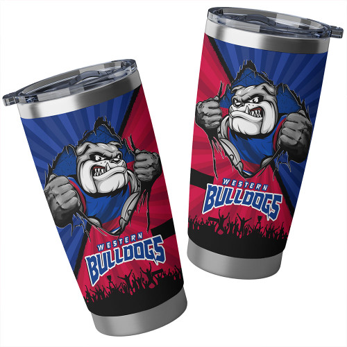 Western Bulldogs Tumbler Breaking Through Fan Design Western Bulldogs Tumbler Breaking Through Fan Design