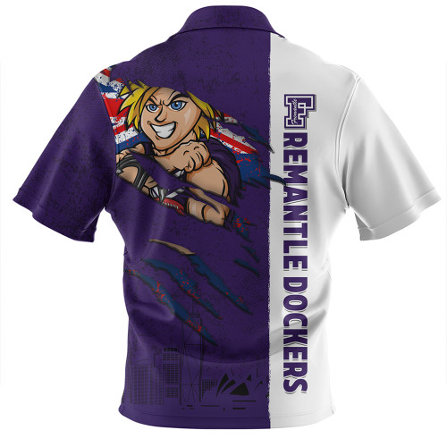 Fremantle Hawaiian Shirt Burning Passion Of Power Scratch Style Fremantle Hawaiian Shirt Burning Passion Of Power Scratch Style