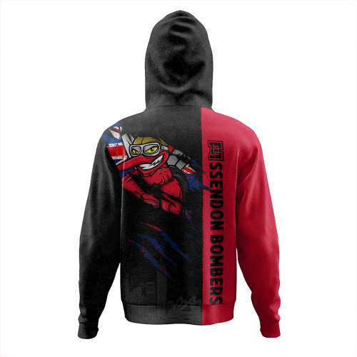 Essendon Hoodie Burning Passion Of Power Scratch Style