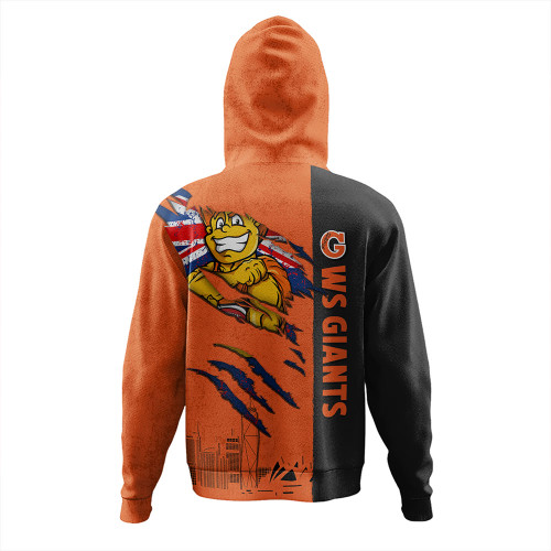 GWS GIANTS Hoodie Burning Passion Of Power Scratch Style GWS GIANTS Hoodie Burning Passion Of Power Scratch Style