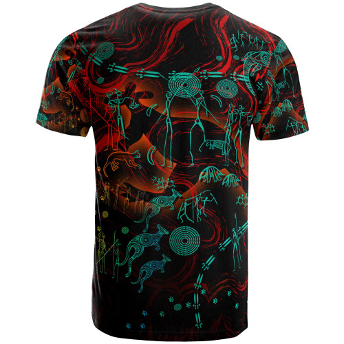 Australia T-Shirt - Kangaroo Adults Indigenous Art