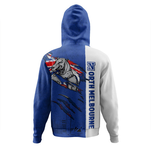 North Melbourne Hoodie Burning Passion Of Power Scratch Style North Melbourne Hoodie Burning Passion Of Power Scratch Style