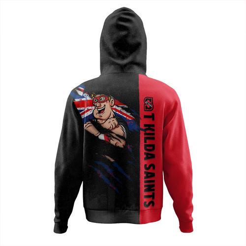 St Kilda Hoodie Burning Passion Of Power Scratch Style St Kilda Hoodie Burning Passion Of Power Scratch Style