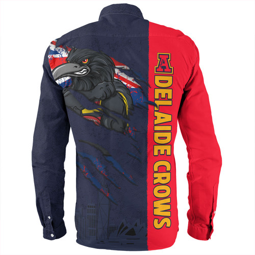 Adelaide Crows Long Sleeve Shirt Burning Passion Of Power Scratch Style Adelaide Crows Long Sleeve Shirt Burning Passion Of Power Scratch Style