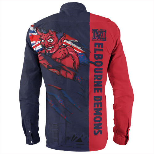 Melbourne Long Sleeve Shirt Burning Passion Of Power Scratch Style Melbourne Long Sleeve Shirt Burning Passion Of Power Scratch Style