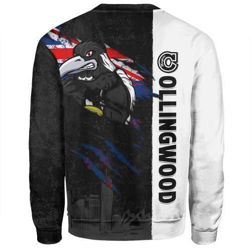 Collingwood Sweatshirt Burning Passion Of Power Scratch Style