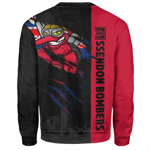 Essendon Sweatshirt Burning Passion Of Power Scratch Style