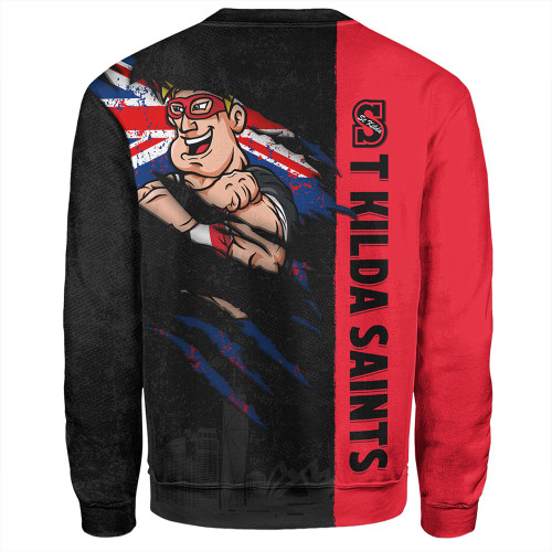 St Kilda Sweatshirt Burning Passion Of Power Scratch Style St Kilda Sweatshirt Burning Passion Of Power Scratch Style