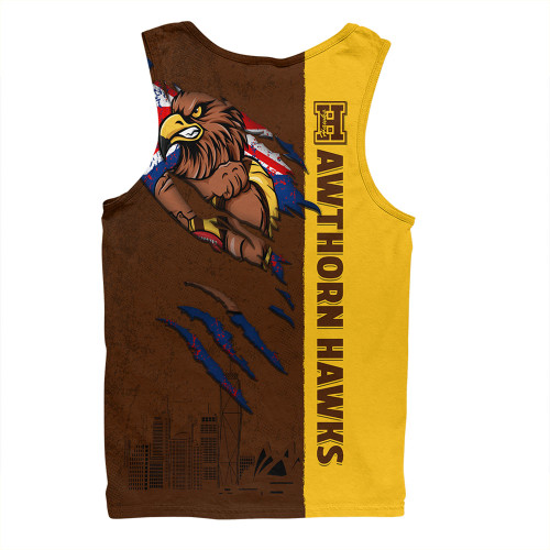 Hawthorn Men Singlet Burning Passion Of Power Scratch Style