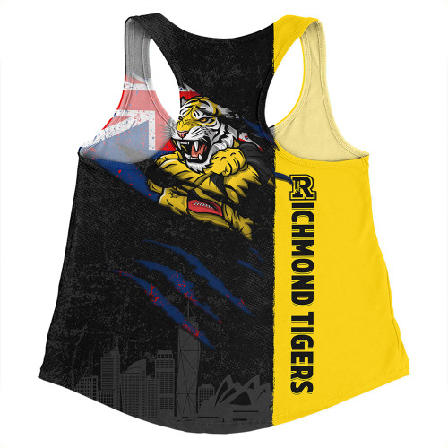 Richmond Women Racerback Singlet Burning Passion Of Power Scratch Style Richmond Women Racerback Singlet Burning Passion Of Power Scratch Style