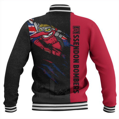 Essendon Baseball Jacket Burning Passion Of Power Scratch Style