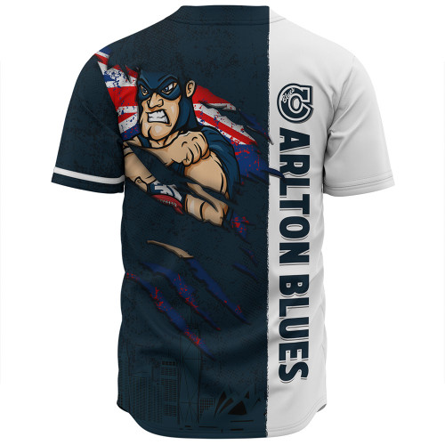 Carlton Baseball Shirt Burning Passion Of Power Scratch Style Carlton Baseball Shirt Burning Passion Of Power Scratch Style