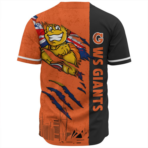 GWS GIANTS Baseball Shirt Burning Passion Of Power Scratch Style GWS GIANTS Baseball Shirt Burning Passion Of Power Scratch Style