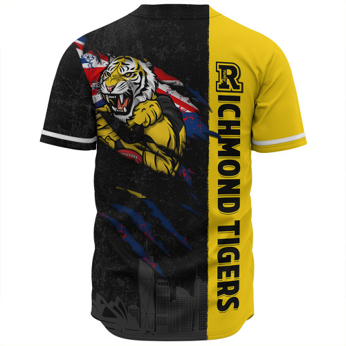 Richmond Baseball Shirt Burning Passion Of Power Scratch Style Richmond Baseball Shirt Burning Passion Of Power Scratch Style