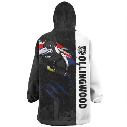 Collingwood Snug Hoodie Burning Passion Of Power Scratch Style Collingwood Snug Hoodie Burning Passion Of Power Scratch Style