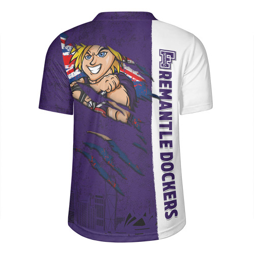 Fremantle Rugby Jersey Burning Passion Of Power Scratch Style Fremantle Rugby Jersey Burning Passion Of Power Scratch Style