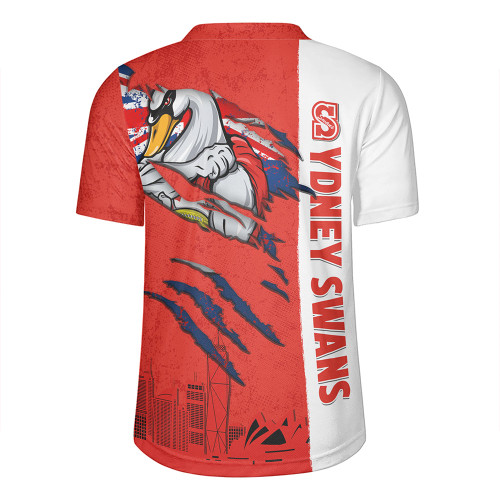 Sydney Swans Rugby Jersey Burning Passion Of Power Scratch Style