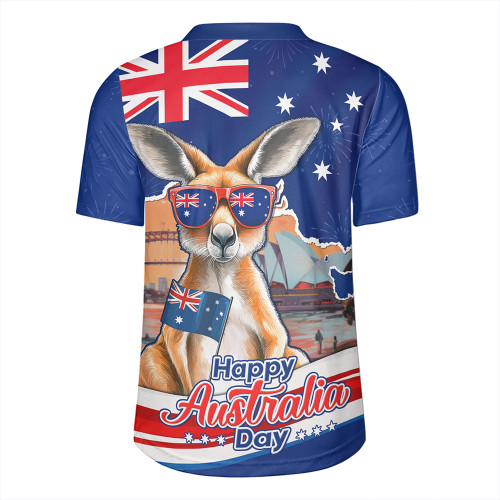 Australia Rugby Jersey Happy Australia Day Kangaroo With Sydney Opera House At Sunset Australia Rugby Jersey Happy Australia Day Kangaroo With Sydney Opera House At Sunset