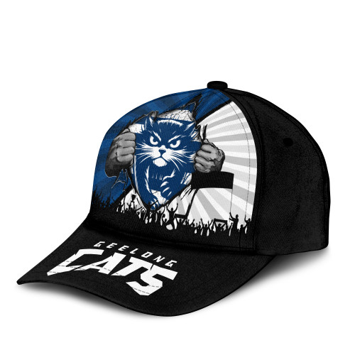 Geelong Cats Cap Breaking Through Fan Design