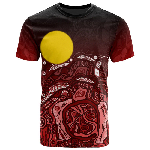 Australia Aboriginal T-shirt - Red Landscape