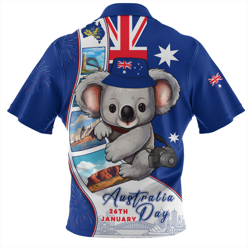 Australia Zip Polo Shirt Happy Australia Day Koala With Pictures Of Famous Places Australia Zip Polo Shirt Happy Australia Day Koala With Pictures Of Famous Places