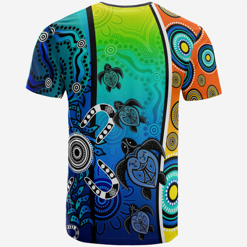 Australia Aboriginal T-Shirt - Indigenous Turtle Dot Painting Art Australia Aboriginal T-Shirt - Indigenous Turtle Dot Painting Art