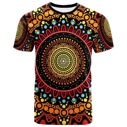 Australia Aboriginal T-shirt - Aboriginal Style Of Dot Painting