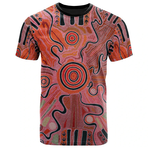 Australia Aboriginal T-Shirt - Indigenous Footprint Landscape