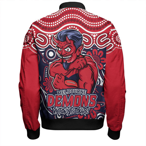 Melbourne Bomber Jacket Aboriginal Inspired Tough Fan Football For Life Melbourne Bomber Jacket Aboriginal Inspired Tough Fan Football For Life