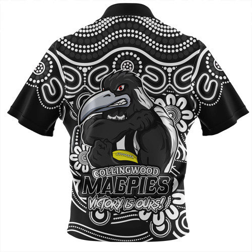 Collingwood Hawaiian Shirt Aboriginal Inspired Tough Fan Football For Life Collingwood Hawaiian Shirt Aboriginal Inspired Tough Fan Football For Life
