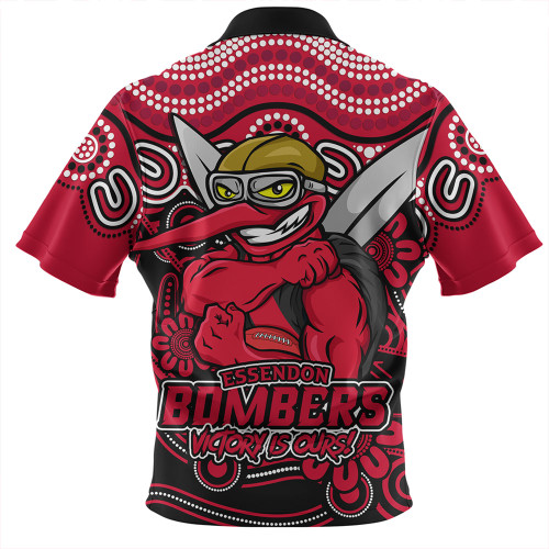 Essendon Hawaiian Shirt Aboriginal Inspired Tough Fan Football For Life Essendon Hawaiian Shirt Aboriginal Inspired Tough Fan Football For Life