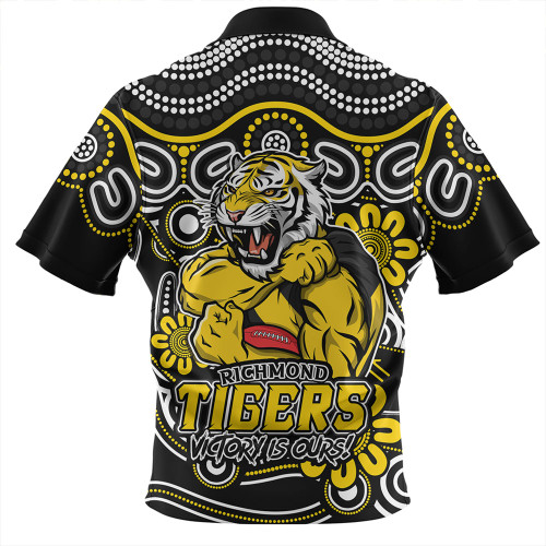 Richmond Hawaiian Shirt Aboriginal Inspired Tough Fan Football For Life Richmond Hawaiian Shirt Aboriginal Inspired Tough Fan Football For Life