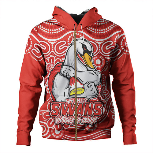 Sydney Swans Hoodie Aboriginal Inspired Tough Fan Football For Life Sydney Swans Hoodie Aboriginal Inspired Tough Fan Football For Life