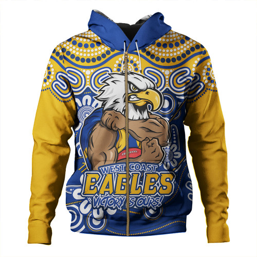 West Coast Eagles Hoodie Aboriginal Inspired Tough Fan Football For Life West Coast Eagles Hoodie Aboriginal Inspired Tough Fan Football For Life
