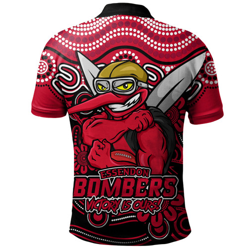 Essendon Polo Shirt Aboriginal Inspired Tough Fan Football For Life Essendon Polo Shirt Aboriginal Inspired Tough Fan Football For Life