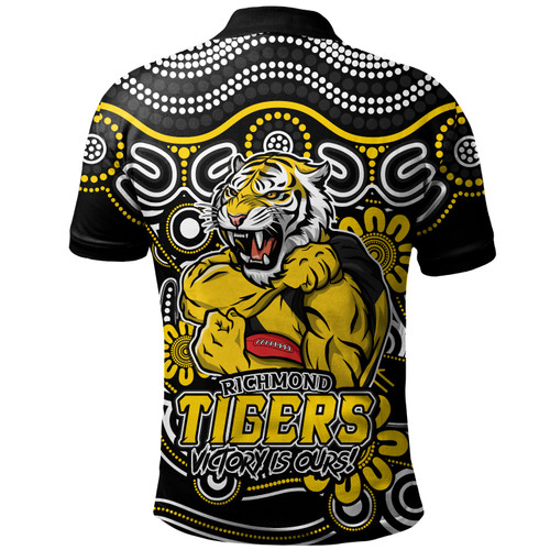 Richmond Polo Shirt Aboriginal Inspired Tough Fan Football For Life Richmond Polo Shirt Aboriginal Inspired Tough Fan Football For Life